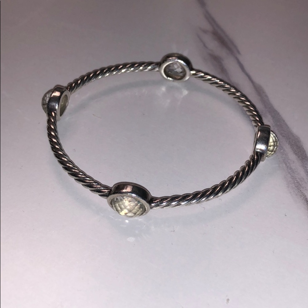David Yurman Bangle with clear stones